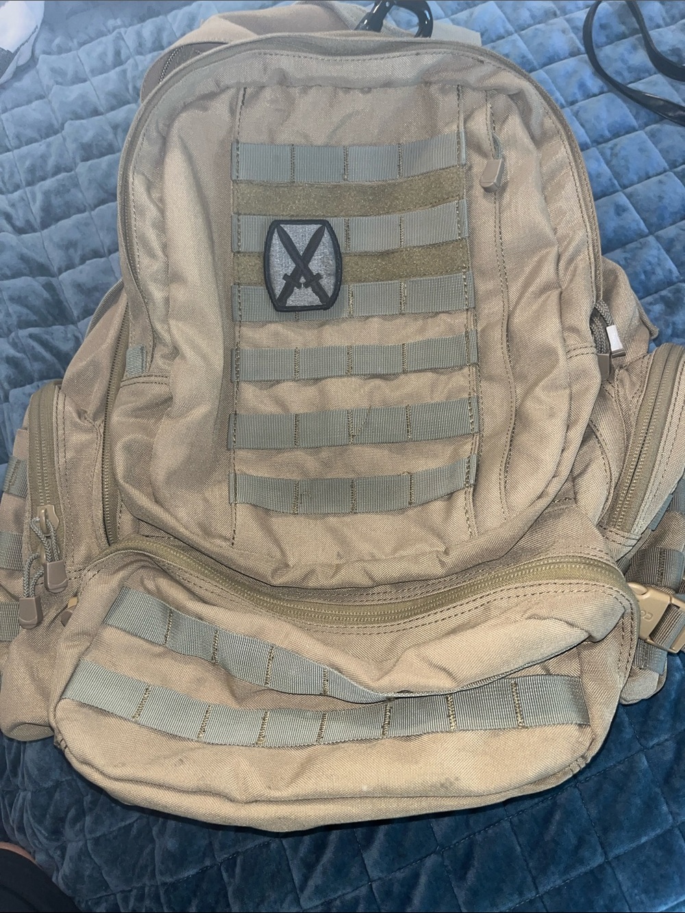 Condor Tactical-Style Men's Backpack in Tan with MOLLE Webbing